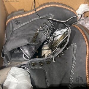 Timberland Charcoal Leather Boots
